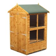 Power 4x4 Apex Potting Shed - Double Door